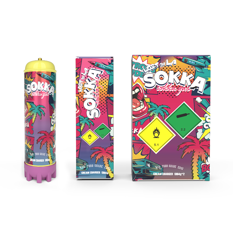 Sokka 2.2L N2O Whipped Cream Charger Steel Tanks